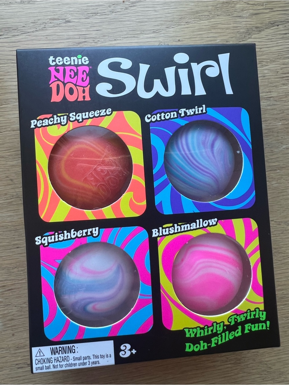 Teenie Nee Doh Swirl Pack - Peachy, Cotton, Squishberry & Blushmallow
